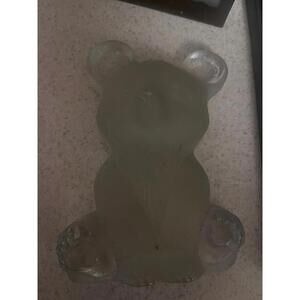 Viking glass paperweight bear